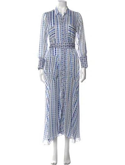 Pre-owned Misa Striped Long Dress In Multi