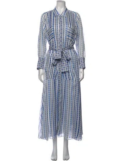 Pre-owned Misa Striped Long Dress In Multi