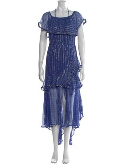 Pre-owned Misa Striped Long Dress W/ Tags