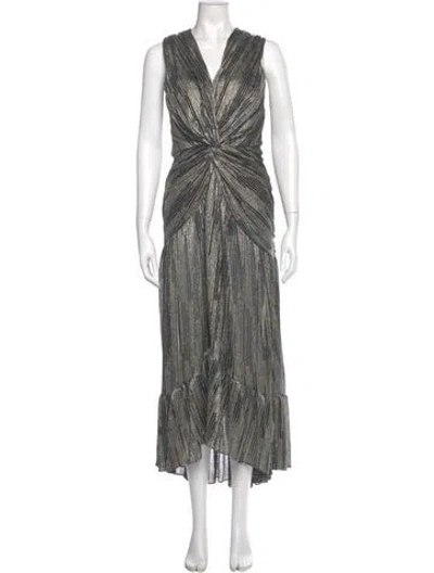 Pre-owned Misa Striped Long Dress W/ Tags In Neutral