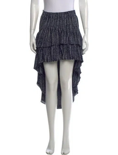 Pre-owned Misa Striped Midi Length Skirt In Blue