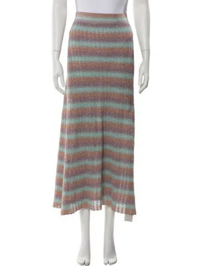 Pre-owned Misa Striped Midi Length Skirt W/ Tags