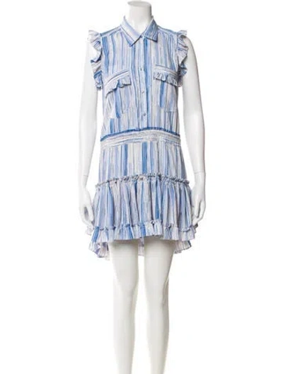 Pre-owned Misa Striped Mini Dress In Multi