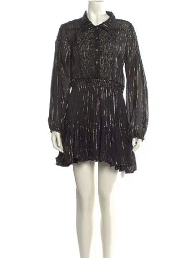 Pre-owned Misa Striped Mini Dress In Multi