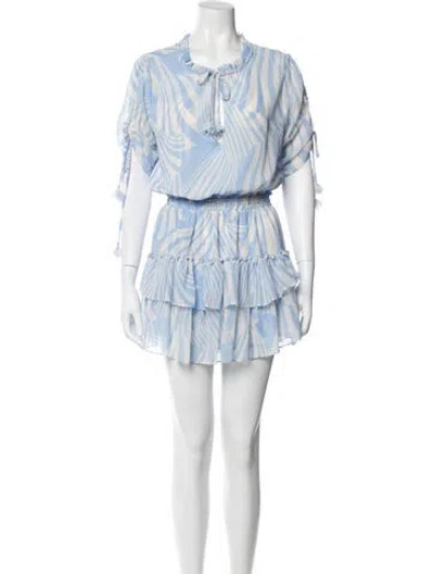 Pre-owned Misa Striped Mini Dress In Multi