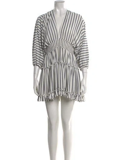 Pre-owned Misa Striped Mini Dress In Multi