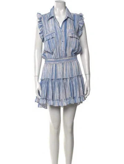 Pre-owned Misa Striped Mini Dress In Multi