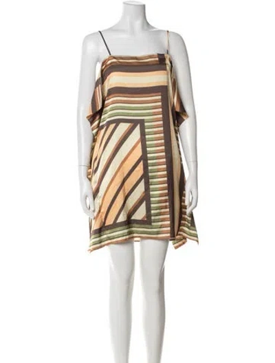 Pre-owned Misa Striped Mini Dress In Multi