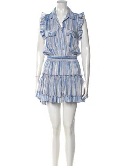 Pre-owned Misa Striped Mini Dress In Multi