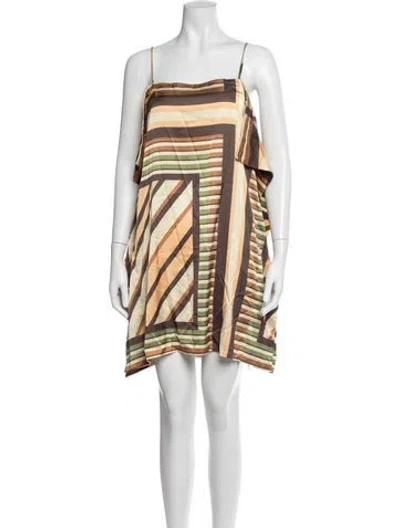 Pre-owned Misa Striped Mini Dress In Multi
