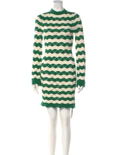 Pre-owned Misa Striped Mini Dress In Multi