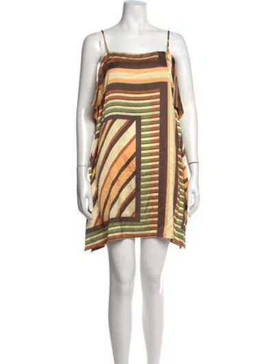 Pre-owned Misa Striped Mini Dress In Multi