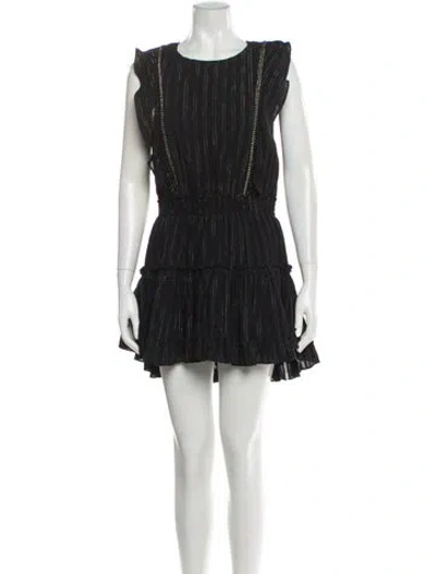 Pre-owned Misa Striped Mini Dress W/ Tags In Black