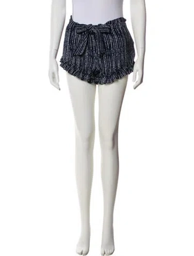 Pre-owned Misa Striped Mini Shorts In Multi