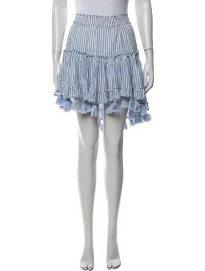 Pre-owned Misa Striped Mini Skirt In Blue