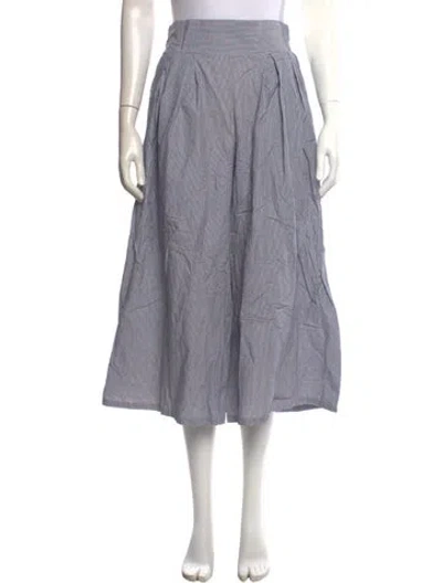 Pre-owned Misa Striped Wide Leg Pants In Blue