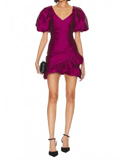 Misa Sybil Mini Dress In Magenta In Pink