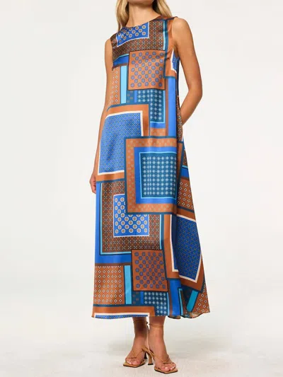Misa Sylvie Dress In Tile Patchwork In Multi