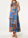 Misa Sylvie Dress In Tile Patchwork In Multi