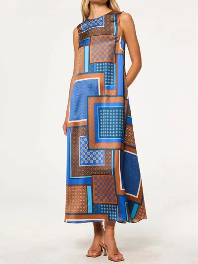 Misa Sylvie Dress In Tile Patchwork In Multi