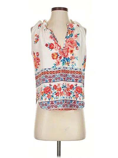 Pre-owned Misa Tank Top White Halter Neckline Tops