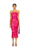 Misa Thara Dress In Flora Corsica Fuchsia