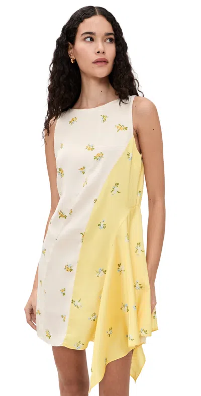 Misa The Sheree Dress Spaced Ditsy Mix In Yellow