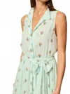 Misa Thebez Maxi Dress In Bohemian All Over Chiffon In Green