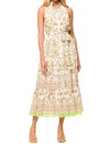 Misa Thebez Dress In Secret Garden Chiffon In Multi