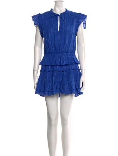 Pre-owned Misa Tie Neck Mini Dress