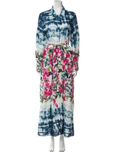 Pre-owned Misa Tie-dye Print Long Dress