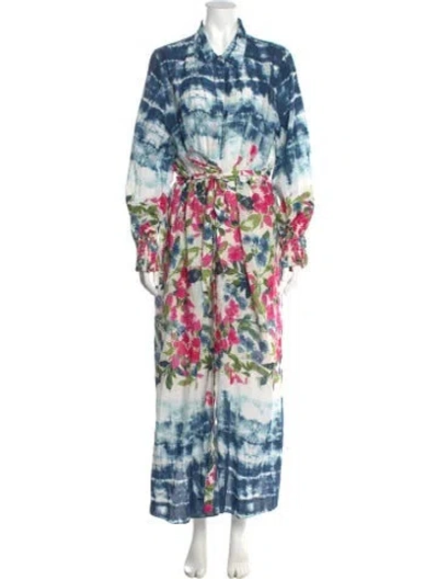Pre-owned Misa Tie-dye Print Long Dress