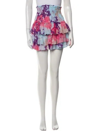 Pre-owned Misa Tie-dye Print Mini Shorts In Multicolor