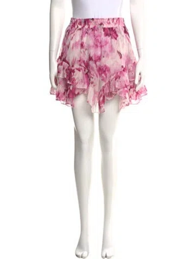 Pre-owned Misa Tie-dye Print Mini Skirt In Pink