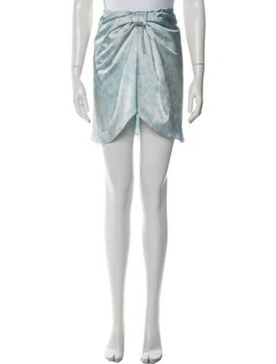 Pre-owned Misa Tie-dye Print Mini Skirt In White