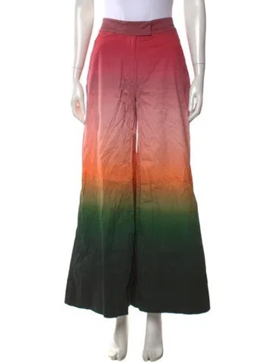 Pre-owned Misa Tie-dye Print Wide Leg Pants In Pink