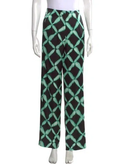 Pre-owned Misa Tie-dye Print Wide Leg Pants W/ Tags In Green