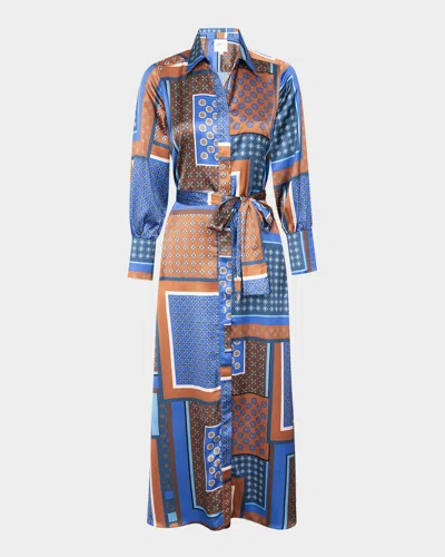 Misa Tile Patchwork Herminia Shirtdress