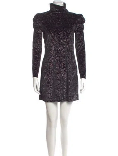 Pre-owned Misa Turtleneck Mini Dress In Multi