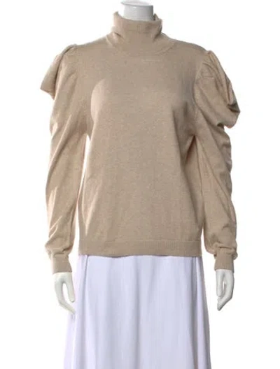 Pre-owned Misa Turtleneck Sweater In Neutrals