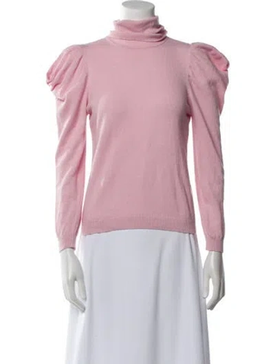 Pre-owned Misa Turtleneck Sweater In Pink