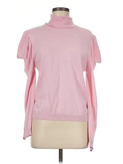 Pre-owned Misa Turtleneck Sweater In Pink