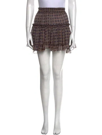 Pre-owned Misa Tweed Pattern Mini Skirt