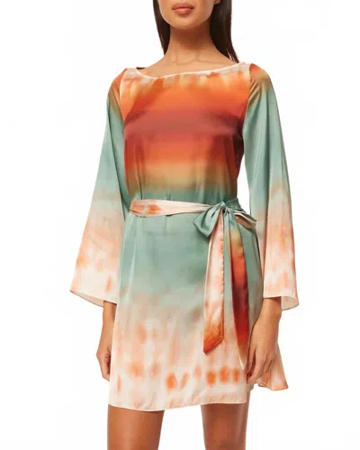 Misa Twiggy Dress In Carnelian Ombre In Multi