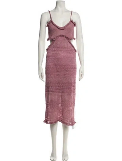 Pre-owned Misa V-neck Long Dress W/ Tags