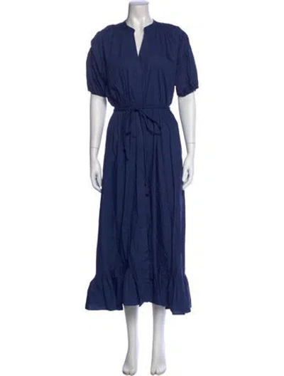 Pre-owned Misa V-neck Long Dress W/ Tags In Blue