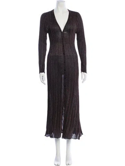 Pre-owned Misa V-neck Long Dress W/ Tags In Gray