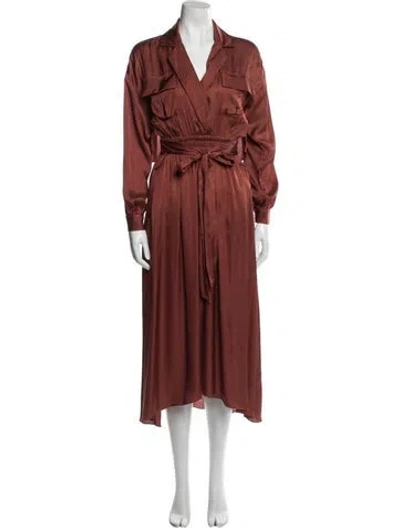 Pre-owned Misa V-neck Long Dress W/ Tags In Neutral
