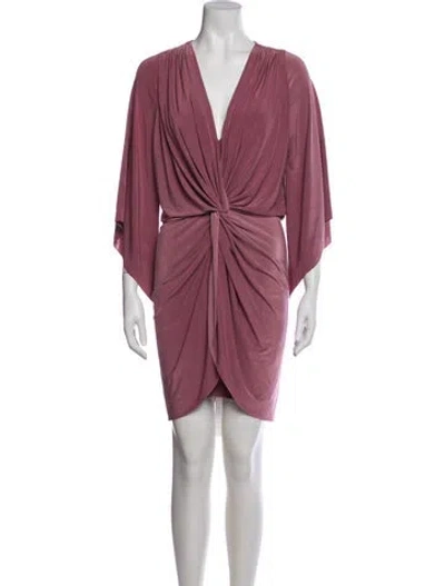 Pre-owned Misa V-neck Mini Dress W/ Tags In Pink