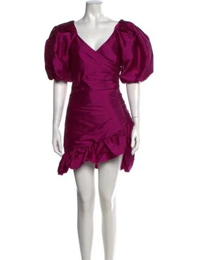Pre-owned Misa V-neck Mini Dress W/ Tags In Purple